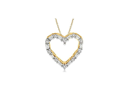 Two Tone Plated | Heart Pendants